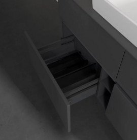 Тумба под раковину Villeroy & Boch Collaro 120х50 см с подсветкой МДФ глянцевый серый C081B0FP