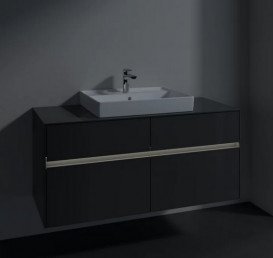 Тумба под раковину Villeroy & Boch Collaro 120х50 см с подсветкой МДФ глянцевый серый C081B0FP