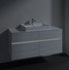 Тумба під раковину Villeroy & Boch Collaro 120х50 см із підсвічуванням ДСП біле дерево C081B0E8