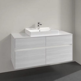 Тумба під раковину Villeroy & Boch Collaro 120х50 см із підсвічуванням ДСП біле дерево C081B0E8