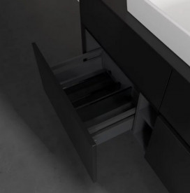 Тумба під раковину Villeroy & Boch Collaro 120х50 см із підсвічуванням МДФ чорний матовий лак C081B0PD