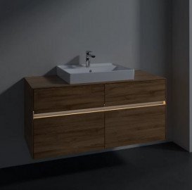 Тумба під раковину Villeroy & Boch Collaro 120х50 см із підсвічуванням ДСП дуб канзас C081B0RH