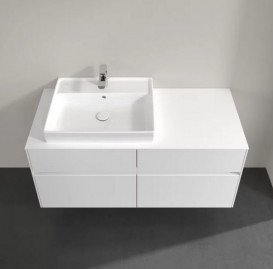 Тумба під раковину Villeroy & Boch Collaro 120х50 см з підсвічуванням МДФ глянсовий білий C082B0DH