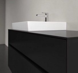 Тумба під раковину Villeroy & Boch Collaro 120х50 см із підсвічуванням МДФ чорний матовий лак C082B0PD