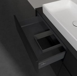 Тумба під раковину Villeroy & Boch Collaro 120х50 см із підсвічуванням МДФ чорний матовий лак C082B0PD