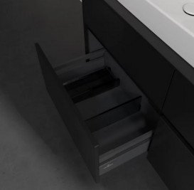 Тумба під раковину Villeroy & Boch Collaro 120х50 см із підсвічуванням МДФ чорний матовий лак C082B0PD