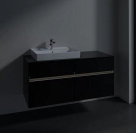 Тумба під раковину Villeroy & Boch Collaro 120х50 см із підсвічуванням МДФ чорний матовий лак C082B0PD