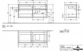Тумба под раковину Villeroy & Boch Collaro 120х50 см с подсветкой ДСП матовый белый C083B0MS