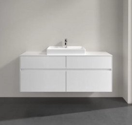 Тумба под раковину Villeroy & Boch Collaro 140х50 см с подсветкой МДФ глянцевый белый C084B0DH