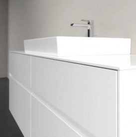 Тумба под раковину Villeroy & Boch Collaro 140х50 см с подсветкой МДФ глянцевый белый C084B0DH