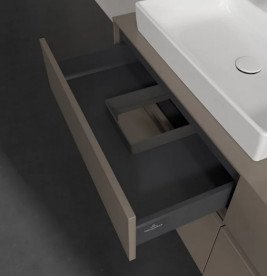 Тумба під раковину Villeroy & Boch Collaro 140х50 см із підсвічуванням ДСП трюфель сірий C085B0VG