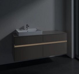 Тумба під раковину Villeroy & Boch Collaro 140х50 см із підсвічуванням ДСП трюфель сірий C085B0VG