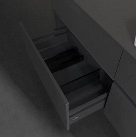 Тумба під раковину Villeroy & Boch Collaro 140х50 см із підсвічуванням МДФ глянсовий сірий C086B0FP