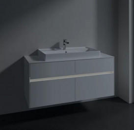 Тумба под раковину Villeroy & Boch Collaro 120х50 см с подсветкой МДФ глянцевый белый C087B0DH