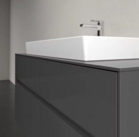 Тумба под раковину Villeroy & Boch Collaro 120х50 см с подсветкой МДФ глянцевый серый C087B0FP