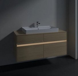 Тумба под раковину Villeroy & Boch Collaro 120х50 см с подсветкой ДСП северный дуб C087B0VJ