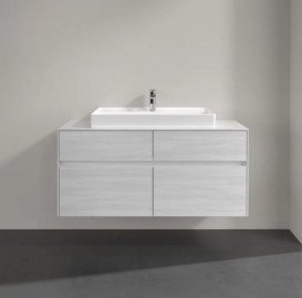 Тумба під раковину Villeroy & Boch Collaro 120х50 см із підсвічуванням ДСП біле дерево C087B0E8