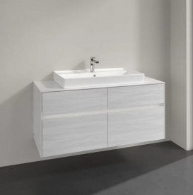 Тумба під раковину Villeroy & Boch Collaro 120х50 см із підсвічуванням ДСП біле дерево C087B0E8