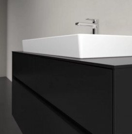 Тумба под раковину Villeroy & Boch Collaro 120х50 см с подсветкой МДФ черный матовый лак C087B0PD