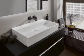 Тумба под раковину Villeroy & Boch Collaro 120х50 см с подсветкой МДФ черный матовый лак C087B0PD