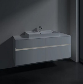 Тумба под раковину Villeroy & Boch Collaro 140х50 см с подсветкой ДСП матовый белый C088B0MS