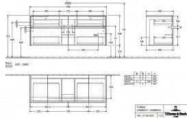 Тумба под раковину Villeroy & Boch Collaro 140х50 см с подсветкой ДСП матовый белый C088B0MS