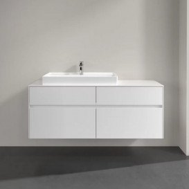 Тумба под раковину Villeroy & Boch Collaro 140х50 см с подсветкой МДФ глянцевый белый C089B0DH