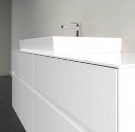 Тумба под раковину Villeroy & Boch Collaro 140х50 см с подсветкой МДФ глянцевый белый C089B0DH