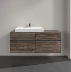 Тумба під раковину Villeroy & Boch Collaro 140х50 см із підсвічуванням ДСП кам'яний дуб C089B0RK