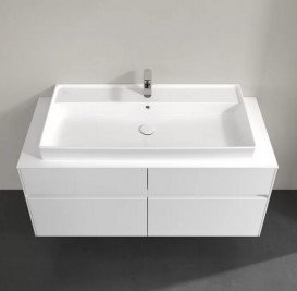 Тумба під раковину Villeroy & Boch Collaro 120х50 см із підсвічуванням ДСП матовий білий C091B0MS