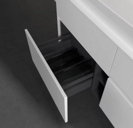 Тумба під раковину Villeroy & Boch Collaro 120х50 см із підсвічуванням ДСП матовий білий C091B0MS