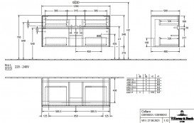 Тумба під раковину Villeroy & Boch Collaro 120х50 см із підсвічуванням ДСП матовий білий C091B0MS
