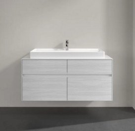 Тумба під раковину Villeroy & Boch Collaro 120х50 см із підсвічуванням ДСП біле дерево C091B0E8