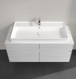 Тумба під раковину Villeroy & Boch Collaro 120х50 см із підсвічуванням ДСП біле дерево C091B0E8