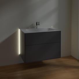 Тумба під раковину Villeroy & Boch Finion 79,6 х49, 8 см з підсвічуванням МДФ антрацит матовий лак G01000GK