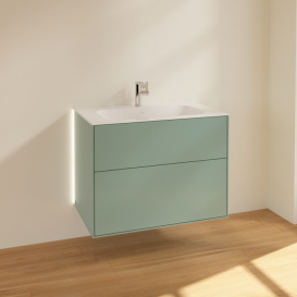Тумба под раковину Villeroy & Boch Finion 79,6х49,8 см с подсветкой МДФ оливковый матовый лак G01000GM