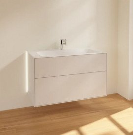 Тумба под раковину Villeroy & Boch Finion 99,6х49,8 см с подсветкой МДФ глянцевый белый лак G02000GF