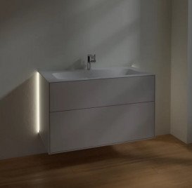 Тумба під раковину Villeroy & Boch Finion 99,6х49, 8 см МДФ з підсвічуванням світло-сірий матовий лак G02000GJ