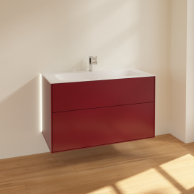 Тумба под раковину Villeroy & Boch Finion 99,6х49,8 см с подсветкой МДФ пион матовый лак G02000HB