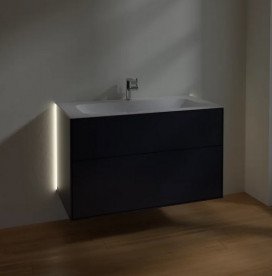 Тумба под раковину Villeroy & Boch Finion 99,6х49,8 см с подсветкой МДФ темно-синий матовый лак G02000HG