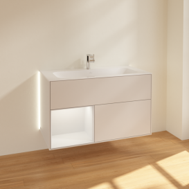 Тумба под раковину Villeroy & Boch Finion 99,6х49,8 см с подсветкой МДФ светло-серый матовый лак G030GJGJ