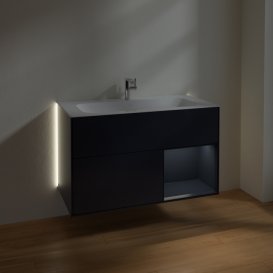 Тумба під раковину Villeroy & Boch Finion 99,6х49,8 см з підсвічуванням МДФ темно-синій матовий лак G040HGHG