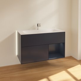 Тумба під раковину Villeroy & Boch Finion 99,6х49,8 см з підсвічуванням МДФ темно-синій матовий лак G040HGHG