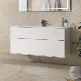 Тумба под раковину Villeroy & Boch Finion 119,6х49,8 см МДФ глянцевый белый лак F05000GF