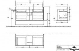 Тумба під раковину Villeroy & Boch Finion 119,6 х49, 8 см МДФ оливковий матовий лак F05000GM