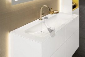 Тумба під раковину Villeroy & Boch Finion 119,6х49,8 см з підсвічуванням МДФ глянсовий білий лак G05000GF