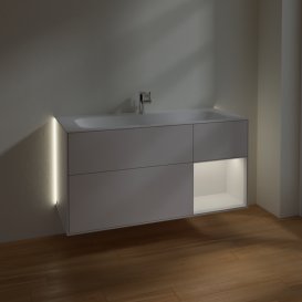 Тумба під раковину Villeroy & Boch Finion 119,6х49,8 см з підсвічуванням МДФ глянсовий білий лак G070GFGF