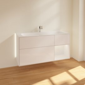 Тумба під раковину Villeroy & Boch Finion 119,6х49,8 см з підсвічуванням МДФ глянсовий білий лак G070GFGF