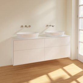 Тумба под раковину Villeroy & Boch Finion 160х50,1 см МДФ белый матовый лак/стекло белое матовое FA8100MT