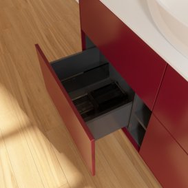 Тумба под раковину Villeroy & Boch Finion 120х50,1 см МДФ пион матовый лак/стекло белое матовое FA3100HB